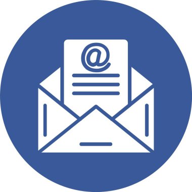 E- posta Kabartma Çemberi Simgesi