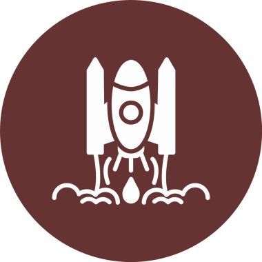 Roket Kabartma Çemberi Simgesi