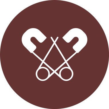 Güvenlik İğneleri Kabartma Çemberi Simgesi