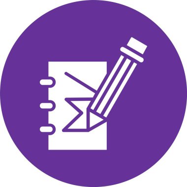 Çizim Defteri Kabartma Çemberi Simgesi