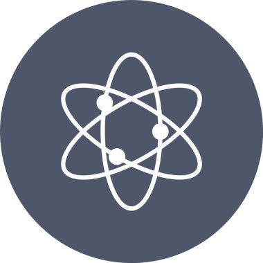 Atom Kabartma Çemberi Simgesi