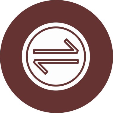 Sağ Sol Ok Kabartma Çemberi Simgesi