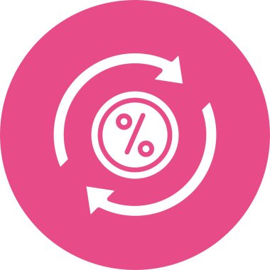 Değişim Oranı Kabartma Çemberi Simgesi