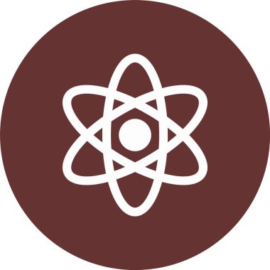 Atom Kabartma Çemberi Simgesi