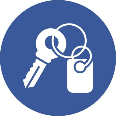 Anahtar Kabartma Çemberi Simgesi