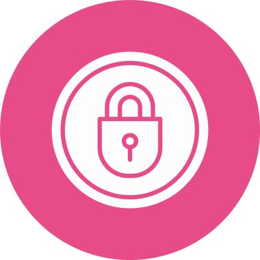 Asma Kilit Kabartma Çemberi Simgesi