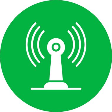 Radyo Anteni Kabartma Çemberi Simgesi