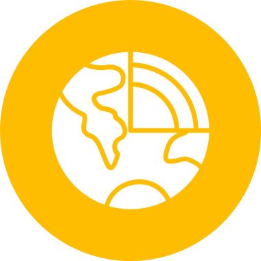 Coğrafi Termal Kabartma Çemberi Simgesi