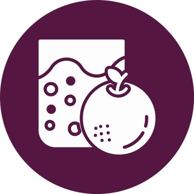 Portakal Suyu Kabartma Çemberi Simgesi