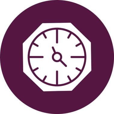 Duvar Saati Kabartma Çemberi Simgesi