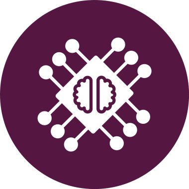 Yapay Zeka Kabartma Çemberi Simgesi