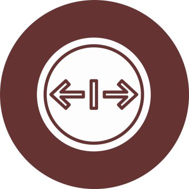 Geniş Ok Kabartma Çemberi Simgesi