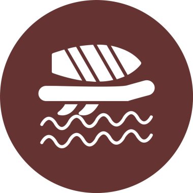 Sörf tahtası Kabartma Çemberi Simgesi