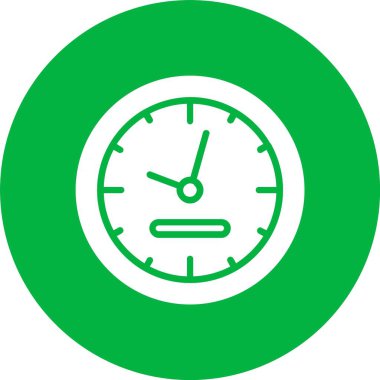 Duvar Saati Kabartma Çemberi Simgesi