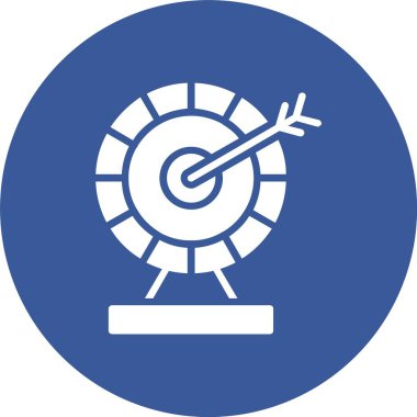 Dart Tahtası Kabartma Çemberi Simgesi