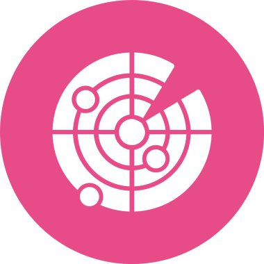 Radar Kabartma Çemberi Simgesi