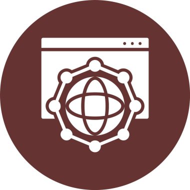 İnternet Kabartma Çemberi Simgesi