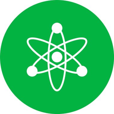 Atom Kabartma Çemberi Simgesi
