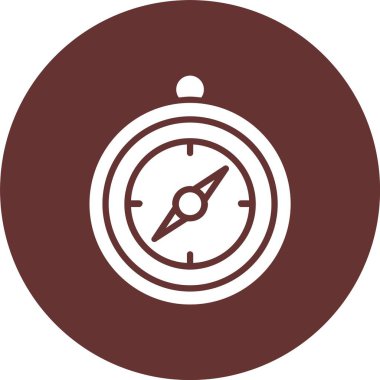 Pusula Kabartma Çemberi Simgesi