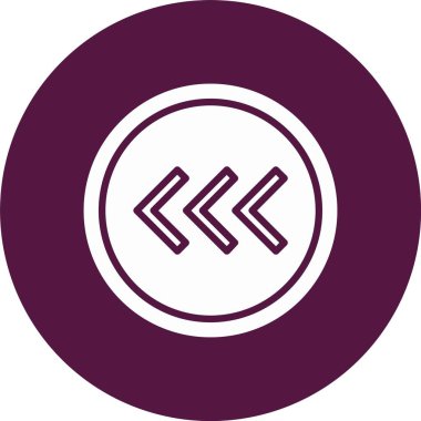 Hızlı Ters Okun Kabartma Çemberi Simgesi