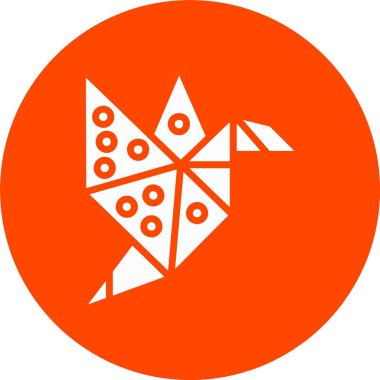 Origami Kabartma Çemberi Simgesi