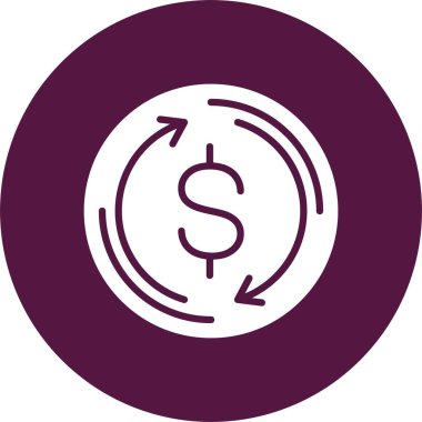 Değişim Oranı Kabartma Çemberi Simgesi