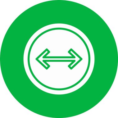 Sol Sağ Ok Kabartma Çemberi Simgesi