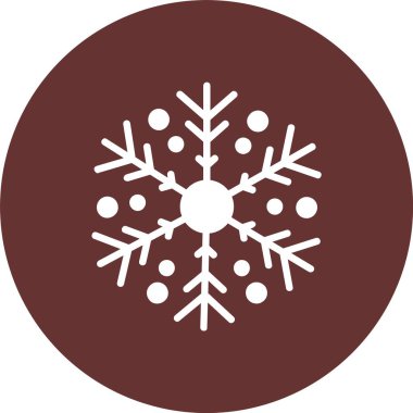 Kar Tanesi Kabartma Çemberi Simgesi