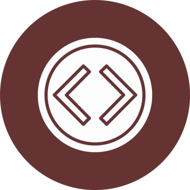 Sol ve Sağ Ok Kabartma Çemberi Simgesi