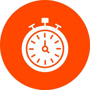 Stopwatch Kabartma Çemberi Simgesi