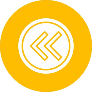 Sol Ok Kabartma Çemberi Simgesi