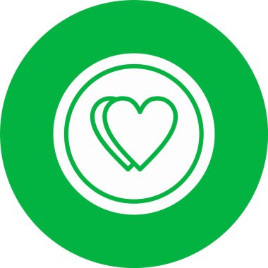 Kalp Kabartma Çemberi Simgesi