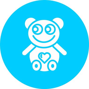 Oyuncak Ayı Kabartma Çemberi Simgesi