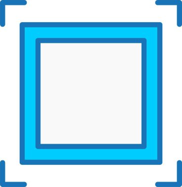 Kare Dolu Mavi Simge