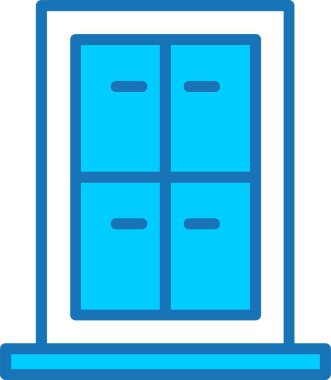 Pencere Doldurulmuş Mavi Simge