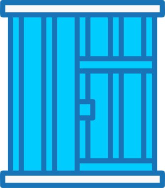 Mavi Simge Doldurulmuş Hapishane