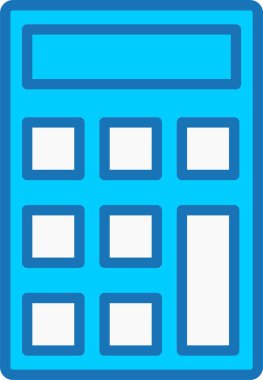 Mavi Simge Doldurulmuş Hesaplayıcı