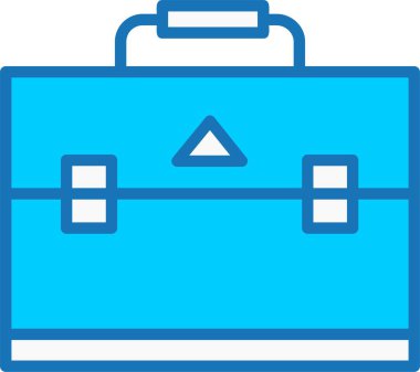 Mavi Simge Doldurulmuş Çanta