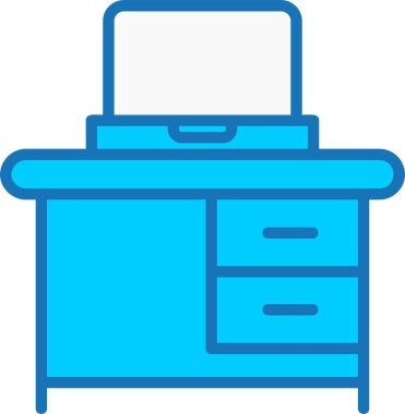 Masa İçi Dolu Mavi Simge