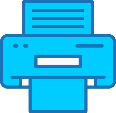 Yazıcı Doldurulmuş Mavi Simge