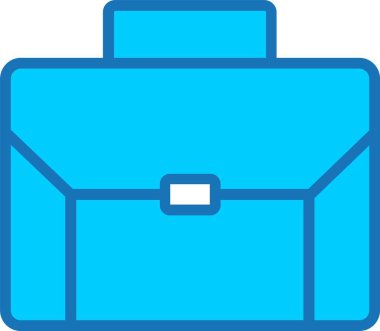 Mavi Simge Doldurulmuş Evrak Çantası