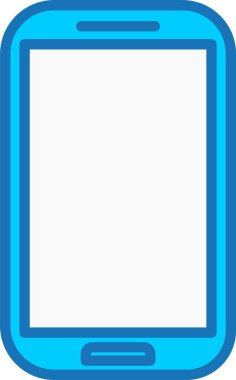 Cep Telefonu Mavi Simgeyle Dolu