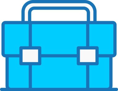 Mavi Simge Doldurulmuş Evrak Çantası