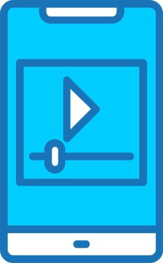 Mavi Simge Doldurulmuş Video