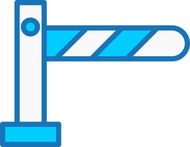 Bariyer Doldurulmuş Mavi Simge