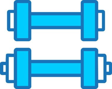 Dumbbell Doldurulmuş Mavi Simge