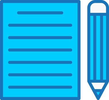 Kağıt Doldurulmuş Mavi Simge