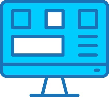 Web Tasarımı Dolu Mavi Simge