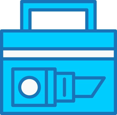 Mavi Simge Doldurulmuş Makyaj Bataklığı