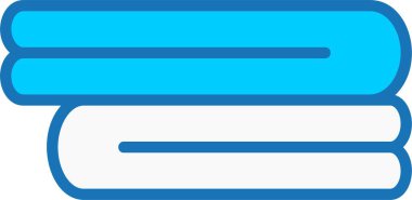 Mavi Simge Doldurulmuş Havlu